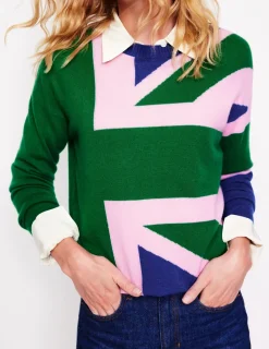 Pullover & Strickjacken | Boden Lydia Kaschmirpullover-Smaragdgrün, Union Jack Smaragdgrün,UnionJack