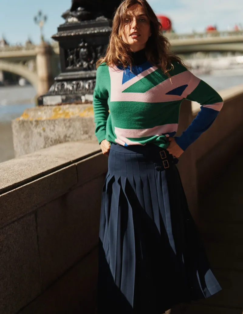 Pullover & Strickjacken | Boden Lydia Kaschmirpullover-Smaragdgrün, Union Jack Smaragdgrün,UnionJack
