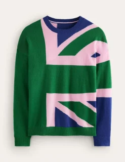 Pullover & Strickjacken | Boden Lydia Kaschmirpullover-Smaragdgrün, Union Jack Smaragdgrün,UnionJack