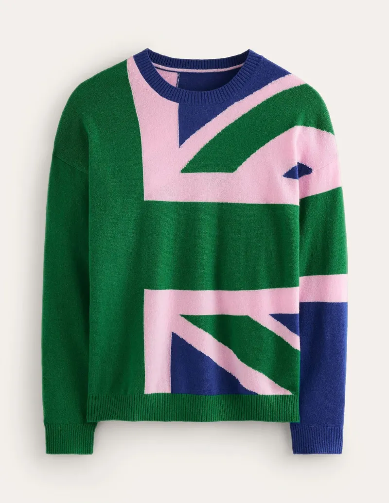 Pullover & Strickjacken | Boden Lydia Kaschmirpullover-Smaragdgrün, Union Jack Smaragdgrün,UnionJack
