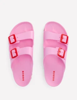 Flache Schuhe | Sandalen | Boden Lyla Pantoletten mit doppelter Schnalle- Rosa