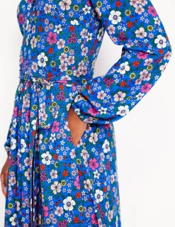 Kleider & Jumpsuits | Midi | Boden Maeve Jersey-Midikleid mit Besatz-Galerie-Blau, Blütenpracht Galerie-Blau,Blütenpracht