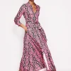 Kleider & Jumpsuits | Kleider In Petite | Boden Marcia Midi-Hemdblusenkleid aus Jersey-Festliches Rosa, Blattstempel FestlichesRosa,Blattstempel