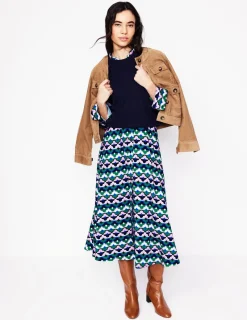 Kleider & Jumpsuits | Kleider In Petite | Boden Marcia Midi-Hemdblusenkleid aus Jersey-Smaragdgrün, Glücksklee Smaragdgrün,Glücksklee