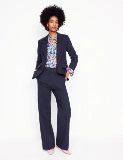 Anzüge | Hosen | Boden Marylebone Ponte-Blazer-Aqua Marine Marl AquaMarineMarl