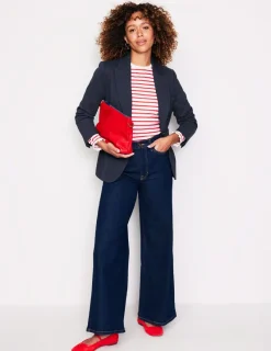 Anzüge | Hosen | Boden Marylebone Ponte-Blazer-Aqua Marine Marl AquaMarineMarl