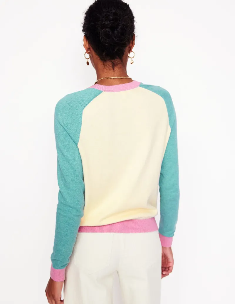 Pullover & Strickjacken | Boden Meg Cardigan mit Sattelärmeln-Warmes Naturweiß, Blockfarben WarmesNaturweiß,Blockfarben