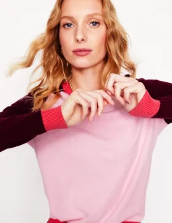 Pullover & Strickjacken | Boden Meg Pullover mit Sattelärmeln-Sanftrosa, Blockfarben Sanftrosa,Blockfarben