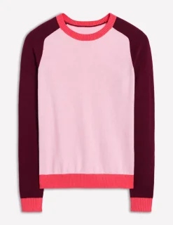 Pullover & Strickjacken | Boden Meg Pullover mit Sattelärmeln-Sanftrosa, Blockfarben Sanftrosa,Blockfarben