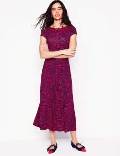 Kleider & Jumpsuits | Midi | Boden Melanie Jersey-Midikleid-Französisches Marineblau, Herz-Cluster FranzösischesMarineblau,Herz-Cluster