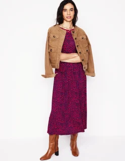 Kleider & Jumpsuits | Midi | Boden Melanie Jersey-Midikleid-Französisches Marineblau, Herz-Cluster FranzösischesMarineblau,Herz-Cluster