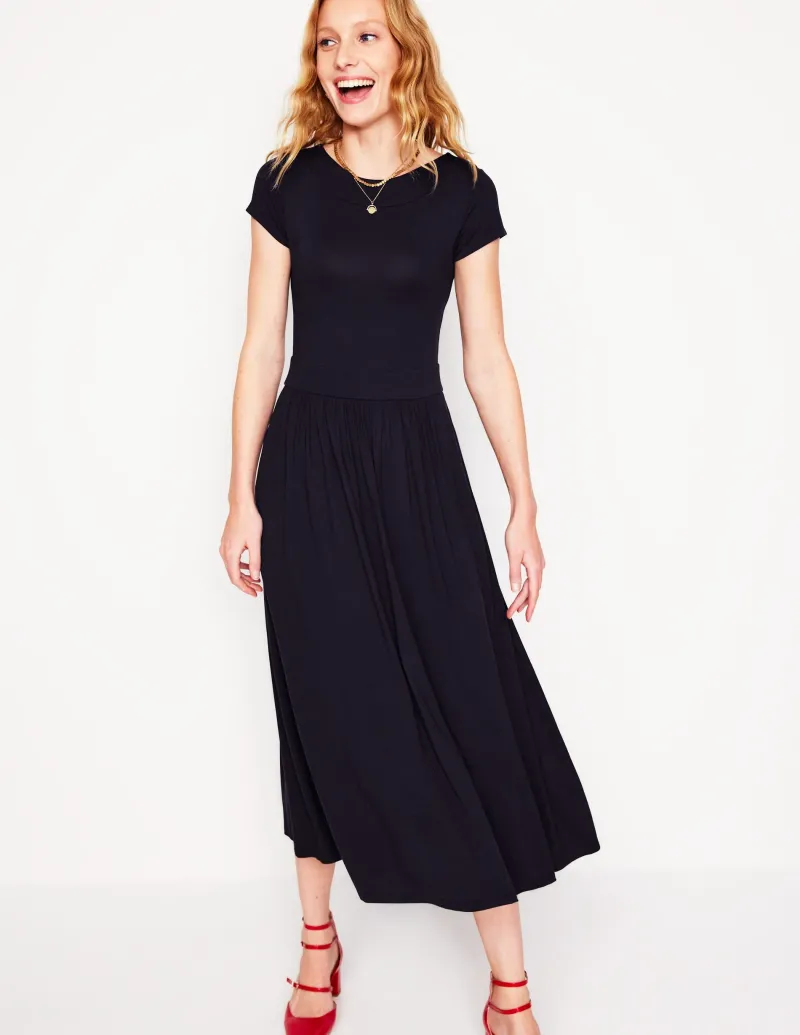 Kleider & Jumpsuits | Midi | Boden Melanie Jersey-Midikleid- Marineblaue