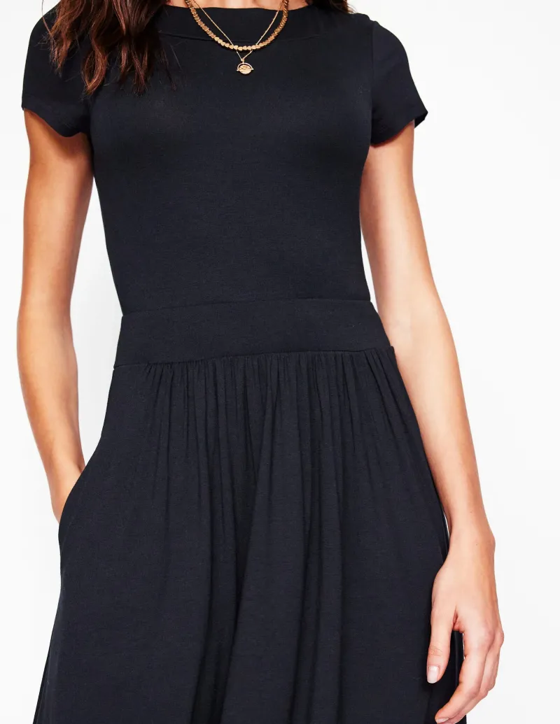 Kleider & Jumpsuits | Midi | Boden Melanie Jersey-Midikleid- Schwarz