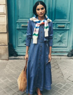Kleider & Jumpsuits | Midi | Boden Mila Midi-Hemdblusenkleid aus Denim-Medium Vintage MediumVintage