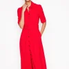 Kleider & Jumpsuits | Midi | Boden Modisches Ponte-Hemdblusenkleid- Mohnblumenrot