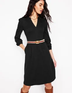Kleider & Jumpsuits | Knielang | Boden Naomi Lockeres Jersey-Kleid- Schwarz