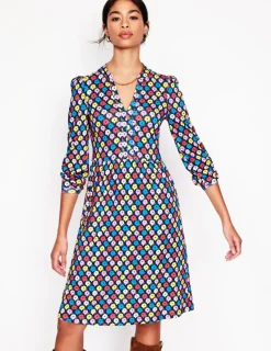 Kleider & Jumpsuits | Kleider In Petite | Boden Naomi Lockeres Jersey-Kleid-Französisches Marineblau, Blumenbeet FranzösischesMarineblau,Blumenbeet