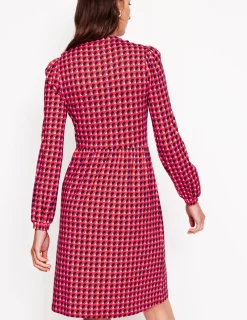 Kleider & Jumpsuits | Kleider In Petite | Boden Naomi Lockeres Jersey-Kleid-Rouge-Rot, Motiv Sphere Geo Rouge-Rot,MotivSphereGeo
