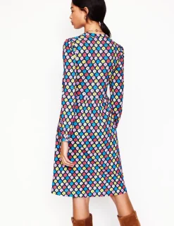 Kleider & Jumpsuits | Kleider In Petite | Boden Naomi Lockeres Jersey-Kleid-Französisches Marineblau, Blumenbeet FranzösischesMarineblau,Blumenbeet