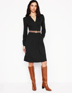 Kleider & Jumpsuits | Knielang | Boden Naomi Lockeres Jersey-Kleid- Schwarz