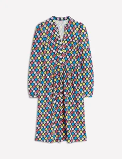 Kleider & Jumpsuits | Kleider In Petite | Boden Naomi Lockeres Jersey-Kleid-Französisches Marineblau, Blumenbeet FranzösischesMarineblau,Blumenbeet