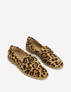 Flache Schuhe | Loafer | Boden Nya Strukturierte Pennyloafer-Klassisches Leopardenmuster KlassischesLeopardenmuster