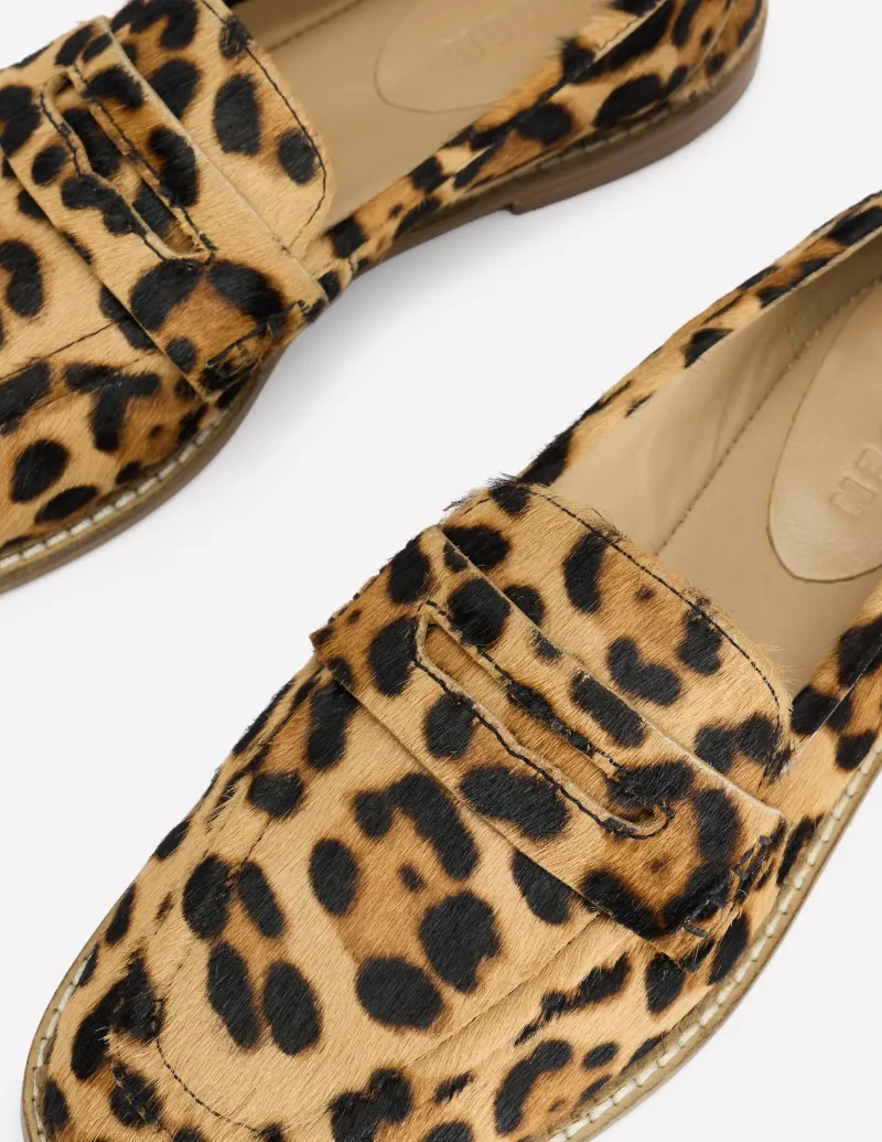 Flache Schuhe | Loafer | Boden Nya Strukturierte Pennyloafer-Klassisches Leopardenmuster KlassischesLeopardenmuster
