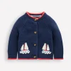 Pullover & Strickjacken | Boden Originelle Logo-Strickjacke-Steuerbordblau Boote SteuerbordblauBoote