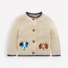 Pullover & Strickjacken | Boden Originelle Logo-Strickjacke-Haferbeige Meliert Haustiere HaferbeigeMeliertHaustiere