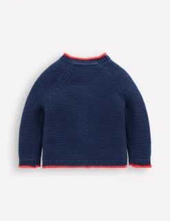 Pullover & Strickjacken | Boden Originelle Logo-Strickjacke-Steuerbordblau Boote SteuerbordblauBoote