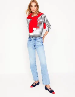 T-shirts & Tops | Oberteile | Boden Originelles Jersey-Oberteil mit langen Ärmeln-Naturweiß, Marineblau Herz Naturweiß,MarineblauHerz