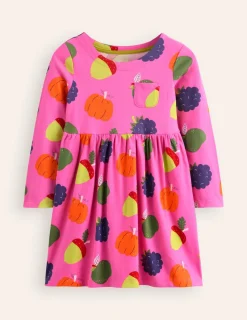 Kleider | Boden Originelles langärmeliges Jerseykleid-Prickelndes Pink Herbstfreunde PrickelndesPinkHerbstfreunde