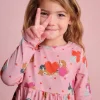 Kleider | Boden Originelles langärmeliges Jerseykleid-Kreiderosa Valentinstag Haustiere KreiderosaValentinstagHaustiere