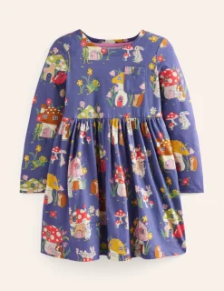Kleider | Boden Originelles langärmeliges Jerseykleid-Steuerbordblau Fliegenpilz-Dorf SteuerbordblauFliegenpilz-Dorf