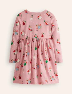 Kleider | Boden Originelles langärmeliges Jerseykleid-Vintage-Rosa Festlich Hase Vintage-RosaFestlichHase