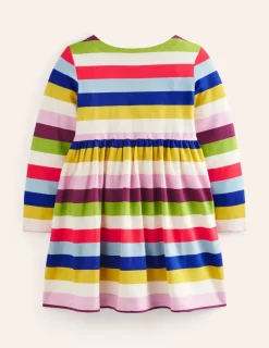 Kleider | Boden Originelles langärmeliges Jerseykleid-Bunte Regenbogenstreifen BunteRegenbogenstreifen