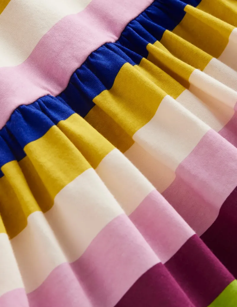 Kleider | Boden Originelles langärmeliges Jerseykleid-Bunte Regenbogenstreifen BunteRegenbogenstreifen