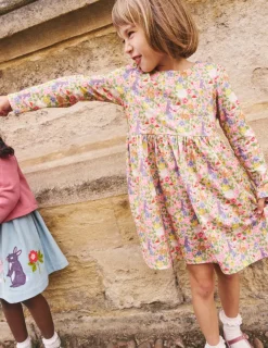 Kleider | Boden Originelles langärmeliges Jerseykleid-Vintage-Rosa Hase Feld Vintage-RosaHaseFeld