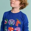 Oberteile & T-shirts | Boden Originelles Superstitch-T-Shirt mit Gittermotiv-Saphirblau Dino SaphirblauDino