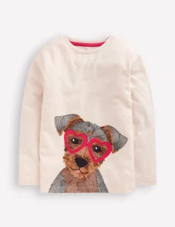 Oberteile & T-shirts | Boden Originelles Superstitch-T-Shirt mit Gittermotiv-Hafer Meliert Janet HaferMeliertJanet
