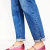 Flache Schuhe | Boden Penelope Flache Mary Janes-Rosa Pfau Metallic-Leder RosaPfauMetallic-Leder