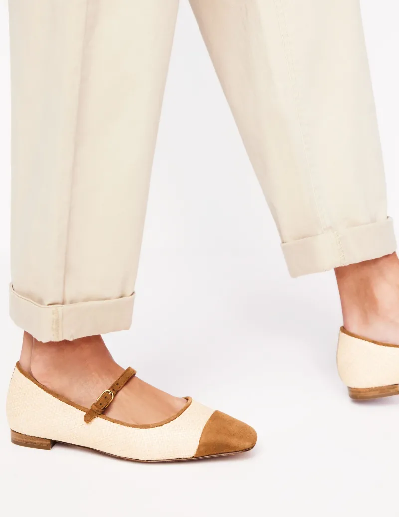 Flache Schuhe | Boden Penelope Flache Mary Janes- Ecru