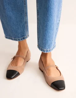Flache Schuhe | Boden Penelope Flache Mary Janes-Macchiato Wildleder MacchiatoWildleder