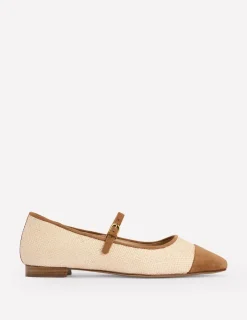 Flache Schuhe | Boden Penelope Flache Mary Janes- Ecru