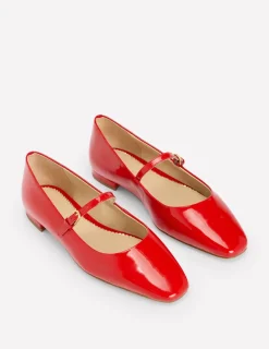 Flache Schuhe | Boden Penelope Flache Mary Janes-Briefkastenrot Lack BriefkastenrotLack