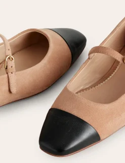Flache Schuhe | Boden Penelope Flache Mary Janes-Macchiato Wildleder MacchiatoWildleder
