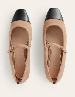 Flache Schuhe | Boden Penelope Flache Mary Janes-Macchiato Wildleder MacchiatoWildleder
