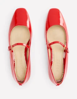 Flache Schuhe | Boden Penelope Flache Mary Janes-Briefkastenrot Lack BriefkastenrotLack