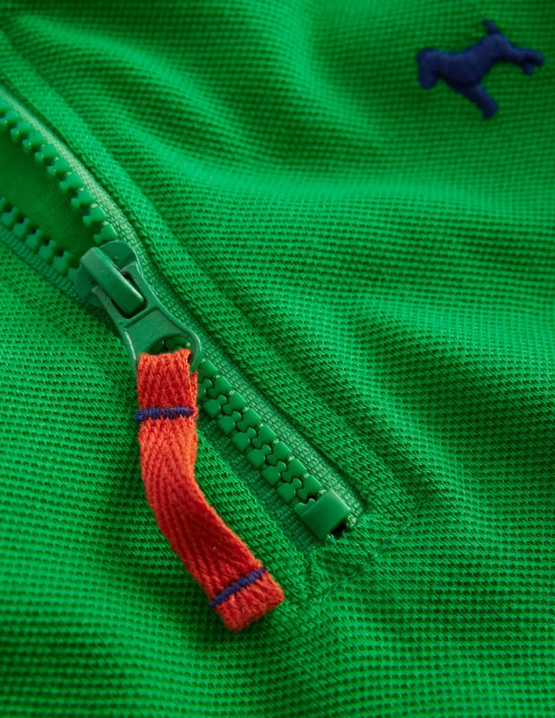 Oberteile & T-shirts | Boden Piqué-Poloshirt mit halbem Reißverschluss- Baumgrün