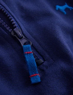 Oberteile & T-shirts | Boden Piqué-Poloshirt mit halbem Reißverschluss-Aristocratic Blue/ Ivory Stripe AristocraticBlue/IvoryStripe